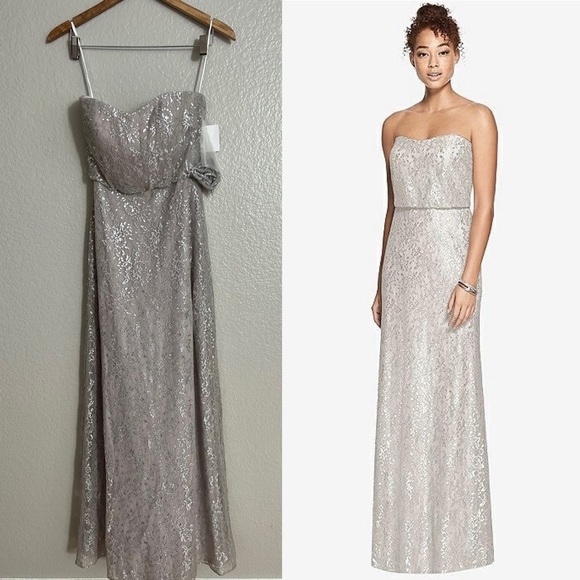 After Six Bridesmaid Maxi Dress Gown 6786 Oyster 0 - Picture 1 of 11